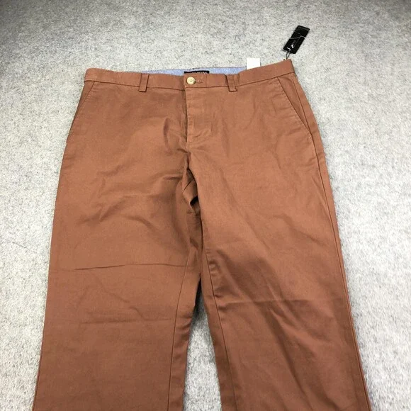 Banana Republic Pants Mens 35x34 Brown Aiden Chino Straight Leg Canvas Casual - Picture 3 of 10